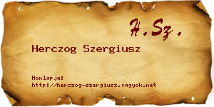 Herczog Szergiusz névjegykártya